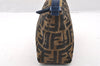 Authentic FENDI Vintage Zucca Hand Bag Purse Canvas Leather Brown 7526I