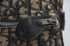 Authentic Christian Dior Trotter Hand Boston Bag Canvas Leather Blue 7527I