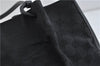 Authentic GUCCI Hand Tote Bag GG Canvas Leather 94898 Black 7528C