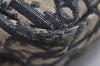 Authentic Christian Dior Trotter Shoulder Bag Purse Canvas Leather Blue 7528I