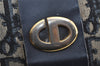 Authentic Christian Dior Trotter Shoulder Bag Purse Canvas Leather Blue 7528I