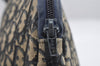 Authentic Christian Dior Trotter Shoulder Bag Purse Canvas Leather Blue 7528I