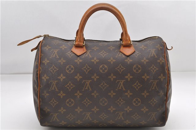 Authentic Louis Vuitton Monogram Speedy 30 Hand Boston Bag M41526 LV 7530D