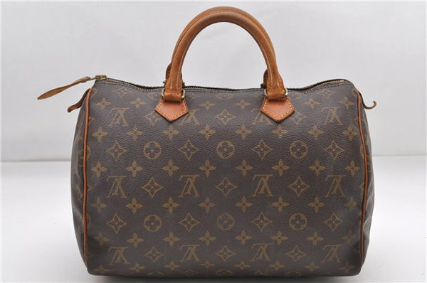 Authentic Louis Vuitton Monogram Speedy 30 Hand Boston Bag M41526 LV 7530D