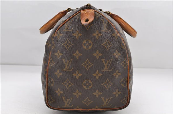 Authentic Louis Vuitton Monogram Speedy 30 Hand Boston Bag M41526 LV 7530D