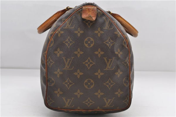 Authentic Louis Vuitton Monogram Speedy 30 Hand Boston Bag M41526 LV 7530D