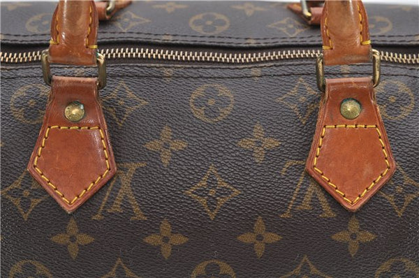 Authentic Louis Vuitton Monogram Speedy 30 Hand Boston Bag M41526 LV 7530D