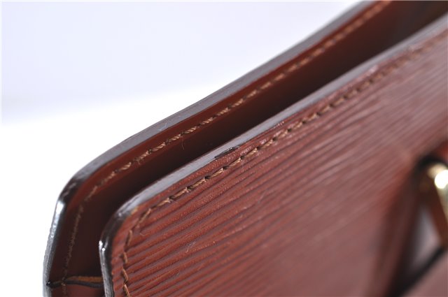 Authentic Louis Vuitton Epi Duplex Shoulder Hand Brown M52423 LV 7532D