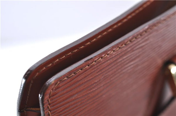 Authentic Louis Vuitton Epi Duplex Shoulder Hand Brown M52423 LV 7532D