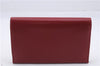 Authentic CELINE Carriage Motif Wallet Clutch Bag Purse Leather Red Box 7533D