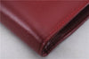 Authentic CELINE Carriage Motif Wallet Clutch Bag Purse Leather Red Box 7533D