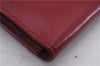 Authentic CELINE Carriage Motif Wallet Clutch Bag Purse Leather Red Box 7533D