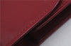 Authentic CELINE Carriage Motif Wallet Clutch Bag Purse Leather Red Box 7533D