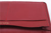 Authentic CELINE Carriage Motif Wallet Clutch Bag Purse Leather Red Box 7533D