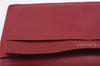 Authentic CELINE Carriage Motif Wallet Clutch Bag Purse Leather Red Box 7533D