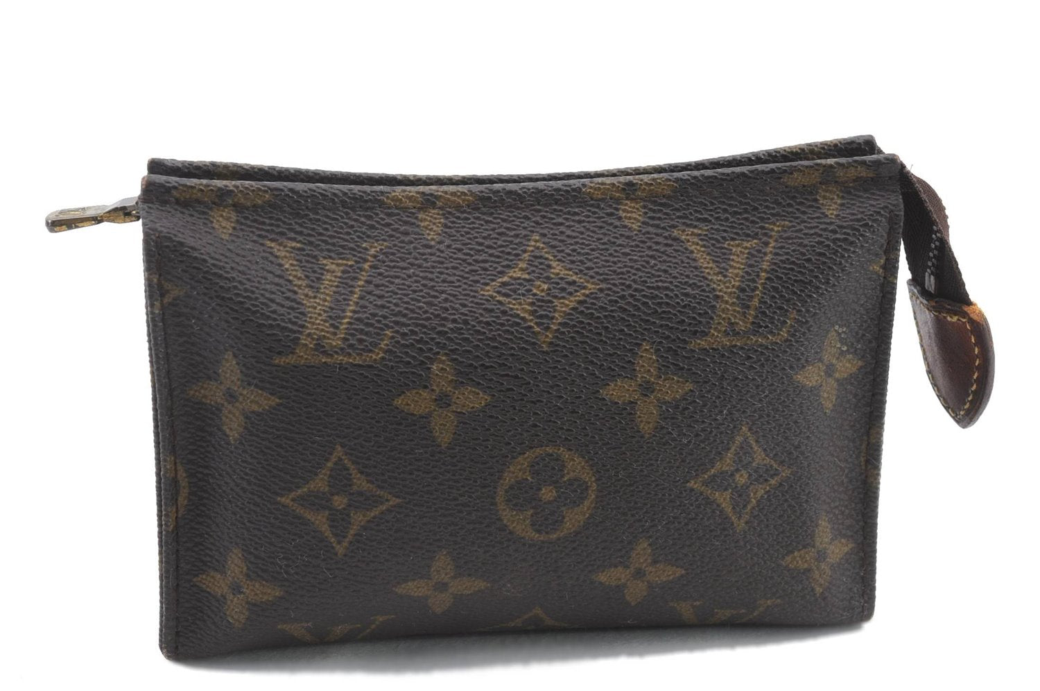Auth LOUIS VUITTON Monogram Poche Toilette 15 Cosmetics Pouch M47546 LV 7537C