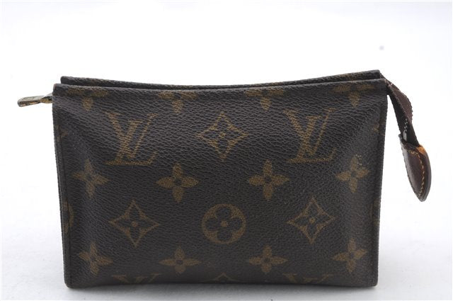 Auth LOUIS VUITTON Monogram Poche Toilette 15 Cosmetics Pouch M47546 LV 7537C