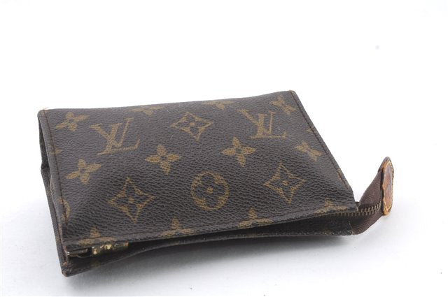 Auth LOUIS VUITTON Monogram Poche Toilette 15 Cosmetics Pouch M47546 LV 7537C