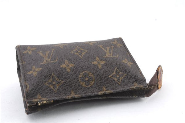 Auth LOUIS VUITTON Monogram Poche Toilette 15 Cosmetics Pouch M47546 LV 7537C