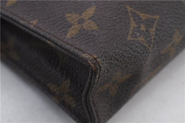 Auth LOUIS VUITTON Monogram Poche Toilette 15 Cosmetics Pouch M47546 LV 7537C