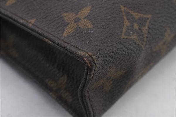 Auth LOUIS VUITTON Monogram Poche Toilette 15 Cosmetics Pouch M47546 LV 7537C