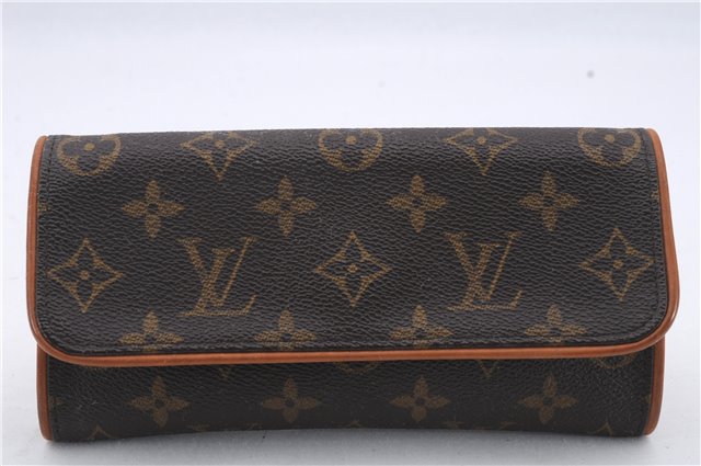 Authentic Louis Vuitton Monogram Pochette Twin PM Shoulder Bag M51854 LV 7538D
