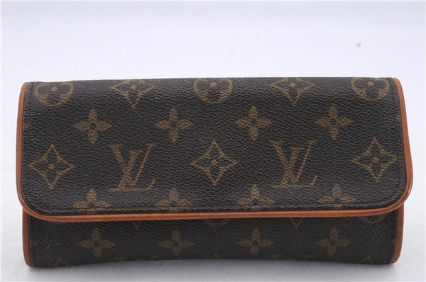 Authentic Louis Vuitton Monogram Pochette Twin PM Shoulder Bag M51854 LV 7538D