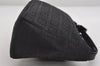 Authentic FENDI Zucchino Vintage Hand Bag Purse Canvas Leather Black 7541I