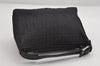 Authentic FENDI Zucchino Vintage Hand Bag Purse Canvas Leather Black 7541I