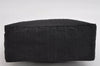 Authentic FENDI Zucchino Vintage Hand Bag Purse Canvas Leather Black 7541I