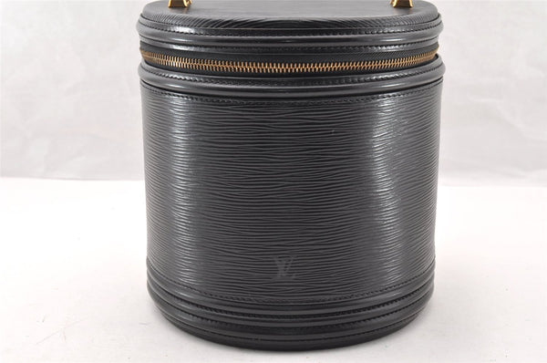 Authentic Louis Vuitton Epi Cannes Cosmetic Hand Bag Purse Black M48032 LV 7542I