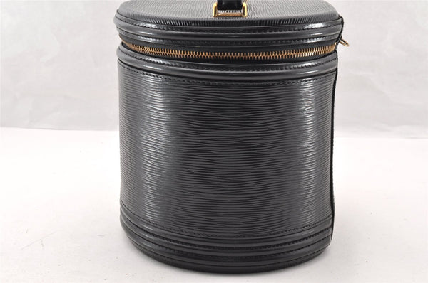 Authentic Louis Vuitton Epi Cannes Cosmetic Hand Bag Purse Black M48032 LV 7542I