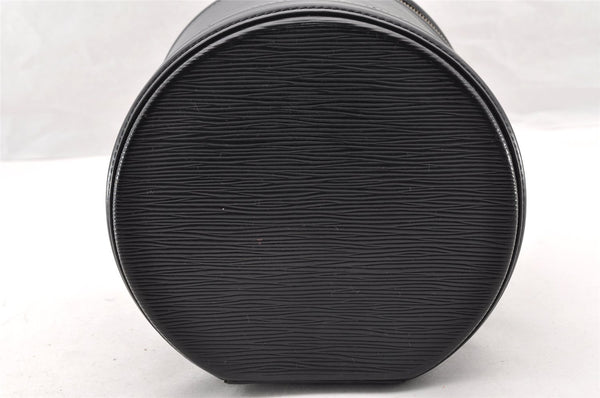 Authentic Louis Vuitton Epi Cannes Cosmetic Hand Bag Purse Black M48032 LV 7542I