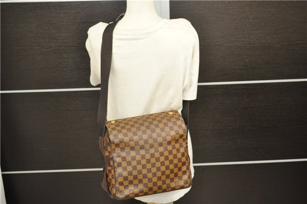 Authentic Louis Vuitton Damier Naviglio Shoulder Cross Body Bag N45255 LV 7545D