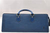 Authentic Louis Vuitton Epi Sac Triangle Hand Bag Blue M52095 LV 7545F