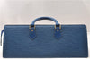 Authentic Louis Vuitton Epi Sac Triangle Hand Bag Blue M52095 LV 7545F