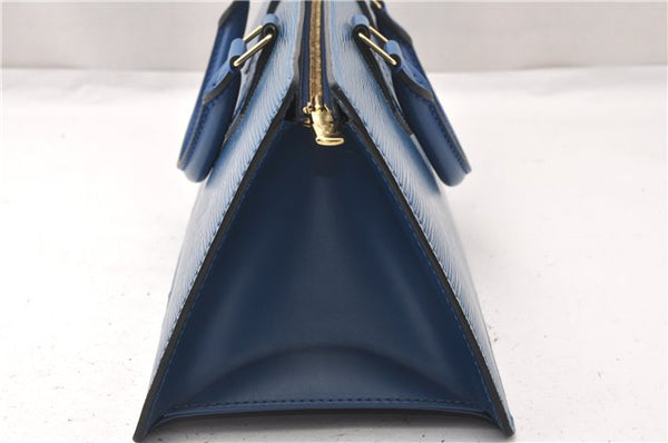 Authentic Louis Vuitton Epi Sac Triangle Hand Bag Blue M52095 LV 7545F