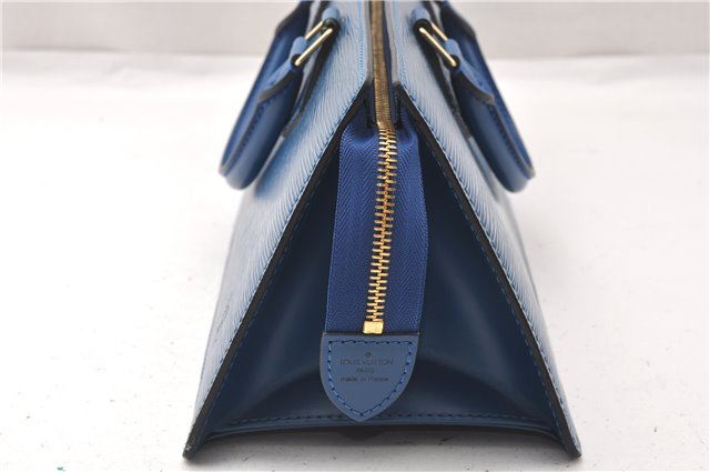 Authentic Louis Vuitton Epi Sac Triangle Hand Bag Blue M52095 LV 7545F