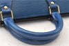 Authentic Louis Vuitton Epi Sac Triangle Hand Bag Blue M52095 LV 7545F