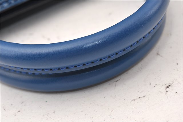 Authentic Louis Vuitton Epi Sac Triangle Hand Bag Blue M52095 LV 7545F