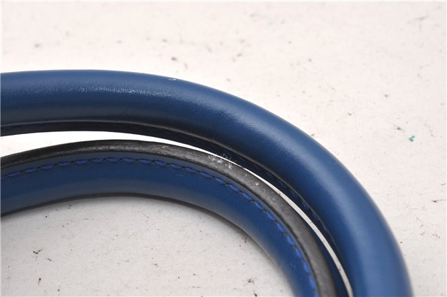 Authentic Louis Vuitton Epi Sac Triangle Hand Bag Blue M52095 LV 7545F