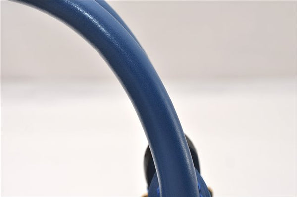 Authentic Louis Vuitton Epi Sac Triangle Hand Bag Blue M52095 LV 7545F