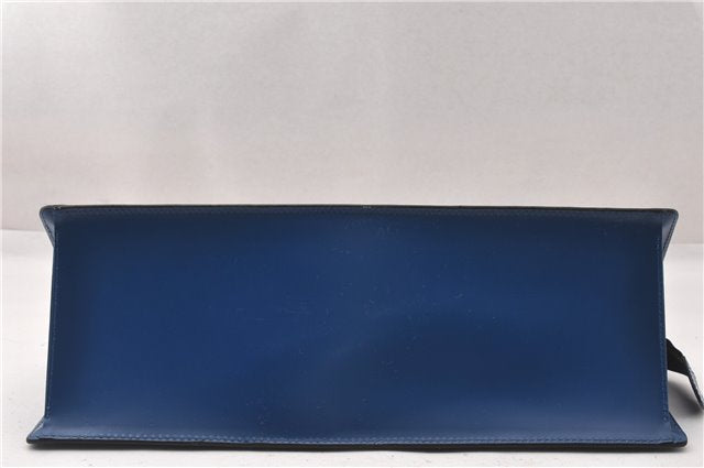 Authentic Louis Vuitton Epi Sac Triangle Hand Bag Blue M52095 LV 7545F