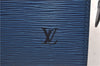 Authentic Louis Vuitton Epi Sac Triangle Hand Bag Blue M52095 LV 7545F