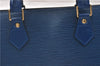 Authentic Louis Vuitton Epi Sac Triangle Hand Bag Blue M52095 LV 7545F