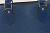 Authentic Louis Vuitton Epi Sac Triangle Hand Bag Blue M52095 LV 7545F