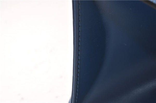 Authentic Louis Vuitton Epi Sac Triangle Hand Bag Blue M52095 LV 7545F