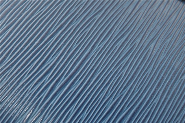 Authentic Louis Vuitton Epi Sac Triangle Hand Bag Blue M52095 LV 7545F