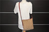 Authentic GUCCI Shoulder Cross Body Bag Purse GG Canvas Leather Brown Red 7559D