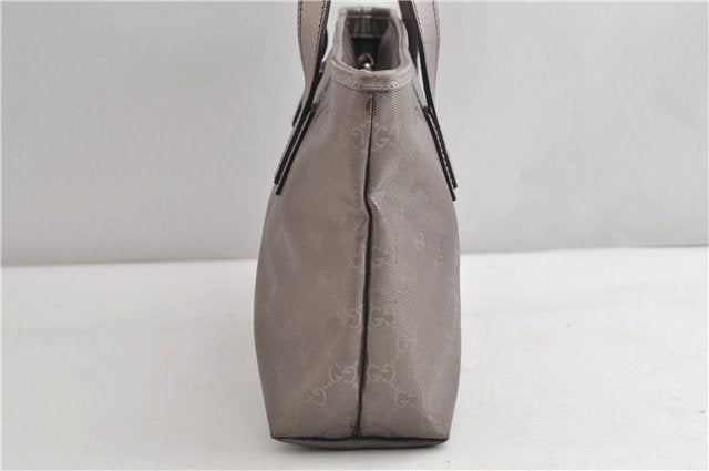 Authentic GUCCI GG Imprime Shoulder Tote Bag PVC Leather 211138 Purple 7561F